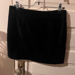 Black velvet Modcloth mini skirt